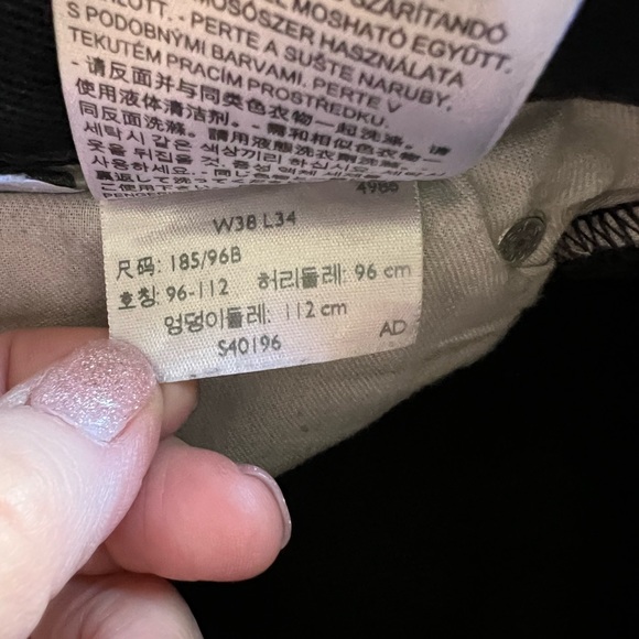 Men’s 550 Relaxed Fit Black Denim Jeans 38x34 - Picture 11 of 12